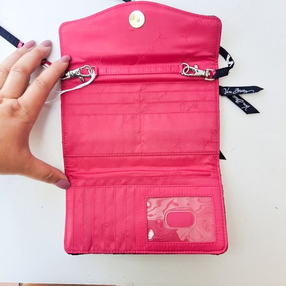 Vera Bradley Retired Ribbons Wallet Crossbody - Picture 3 of 4